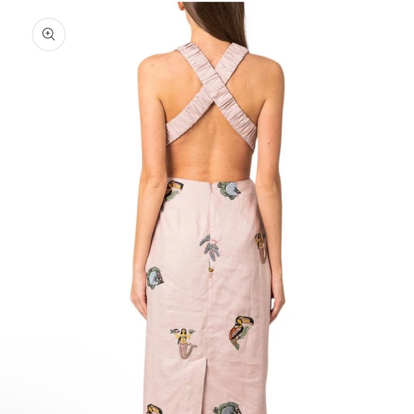 Alemais embroidered open back cut out dress - Picture 3 of 9